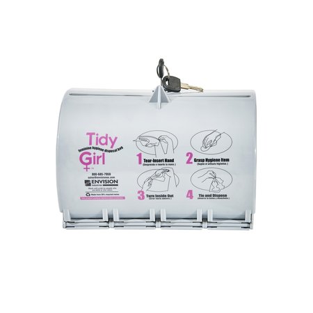 STOUT BY ENVISION Plastic TidyGirl Bag Dispenser Feminine Hygiene Disposal TGUD-P-V2